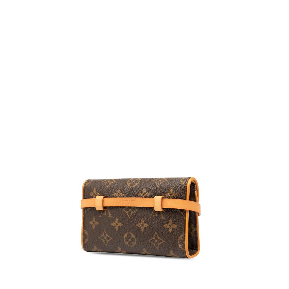 Louis Vuitton B Louis Vuitton Brown Monogram Canvas Fabric Monogram Pochette Florentine France