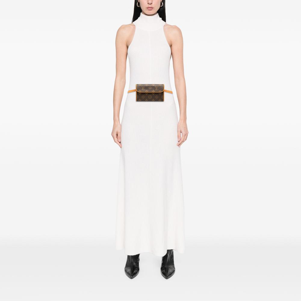 Louis Vuitton B Louis Vuitton Brown Monogram Canvas Fabric Monogram Pochette Florentine France