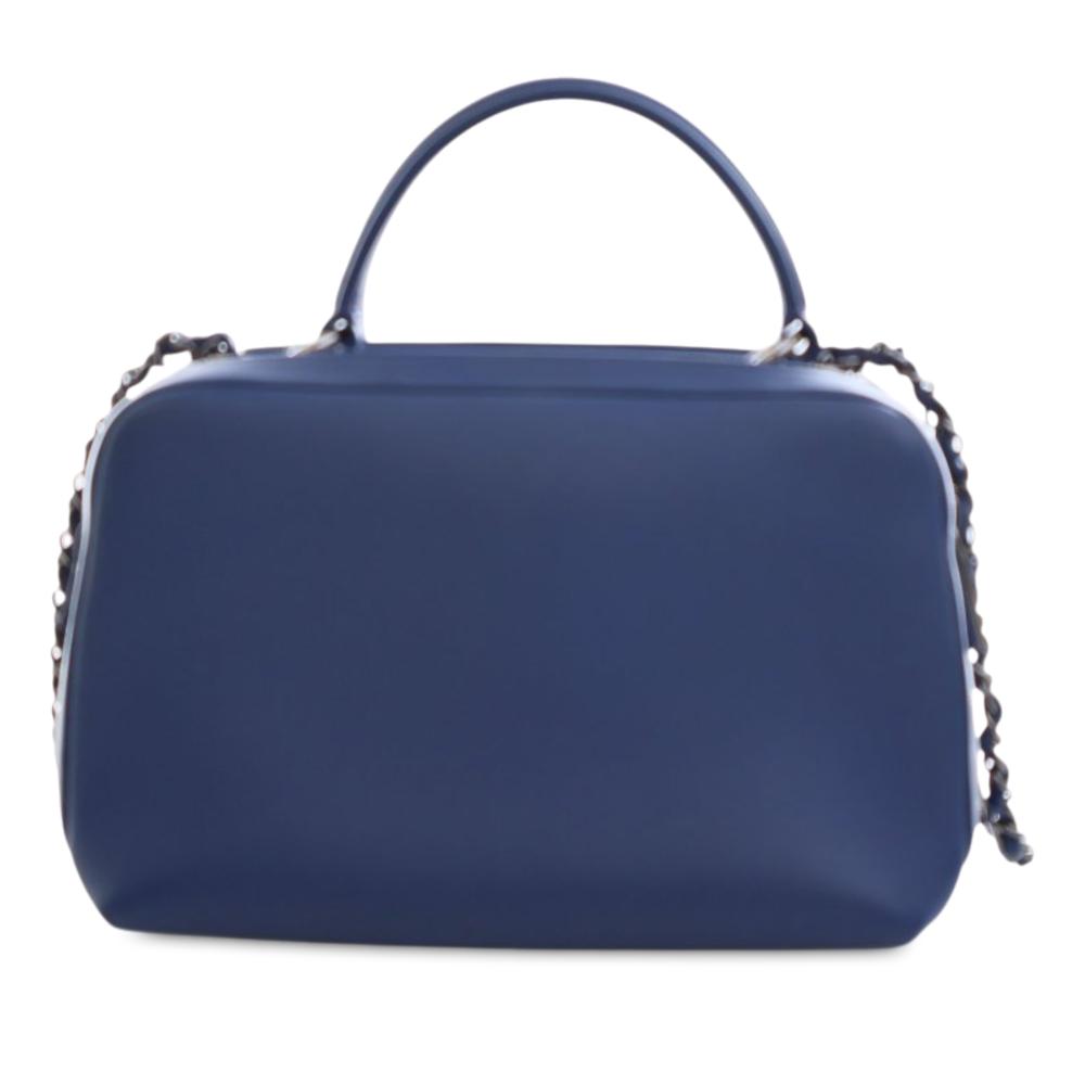 Chanel AB Chanel Blue Calf Leather Medium skin Trendy CC Bowling Bag France