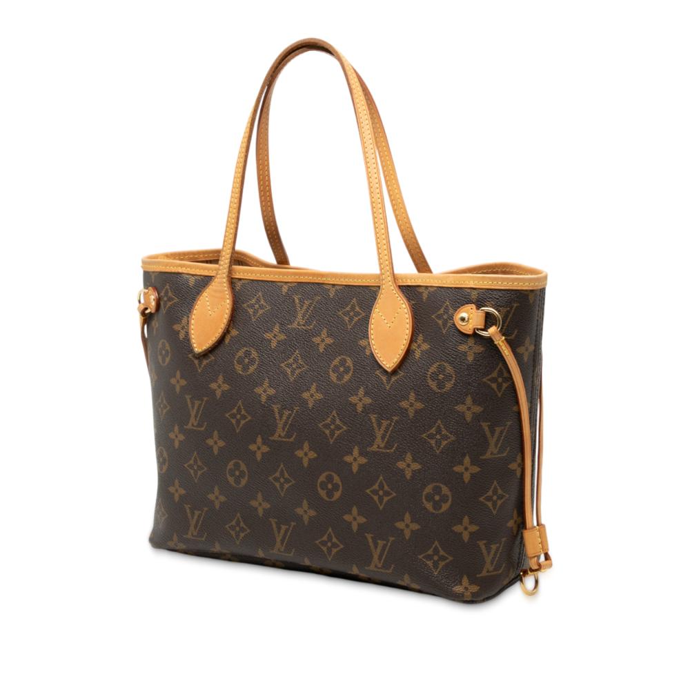 Louis Vuitton B Louis Vuitton Brown Monogram Canvas Fabric Monogram Neverfull PM France