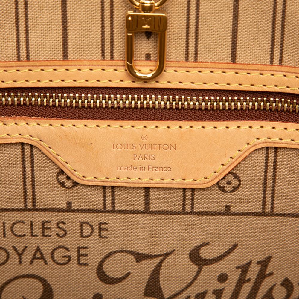 Louis Vuitton B Louis Vuitton Brown Monogram Canvas Fabric Monogram Neverfull PM France