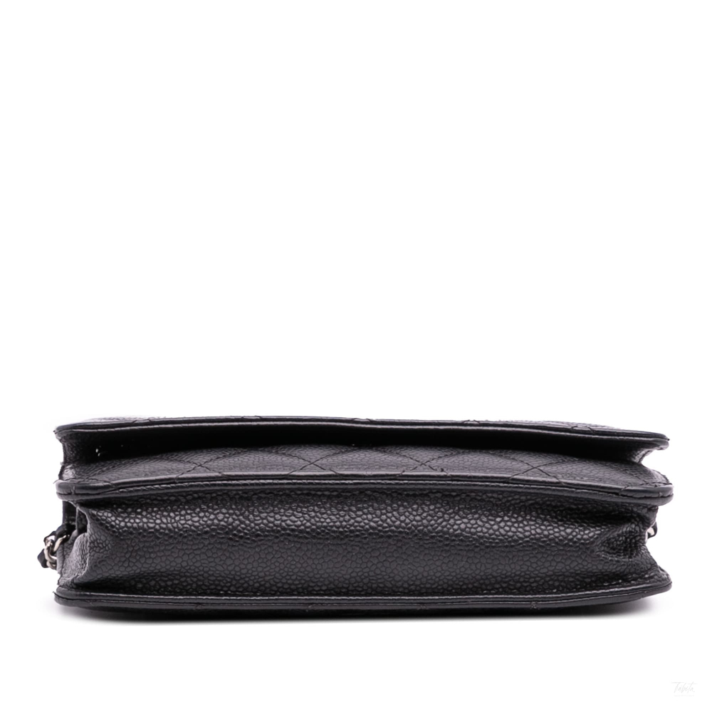 Chanel WOC Caviar Leather Quilted Flap Crossbody Black
