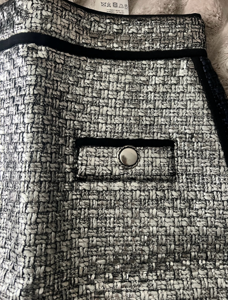 MSGM Silberner Rock Größe M