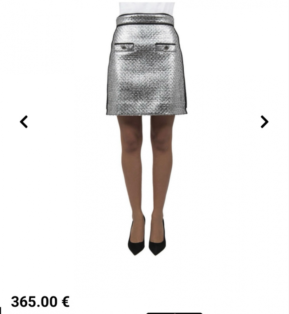 MSGM Silberner Rock Größe M