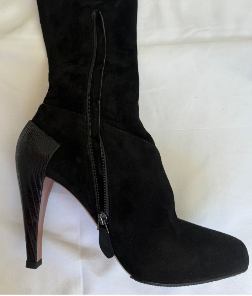 Azzedine Alaïa wildleder-Overknee-Stiefel