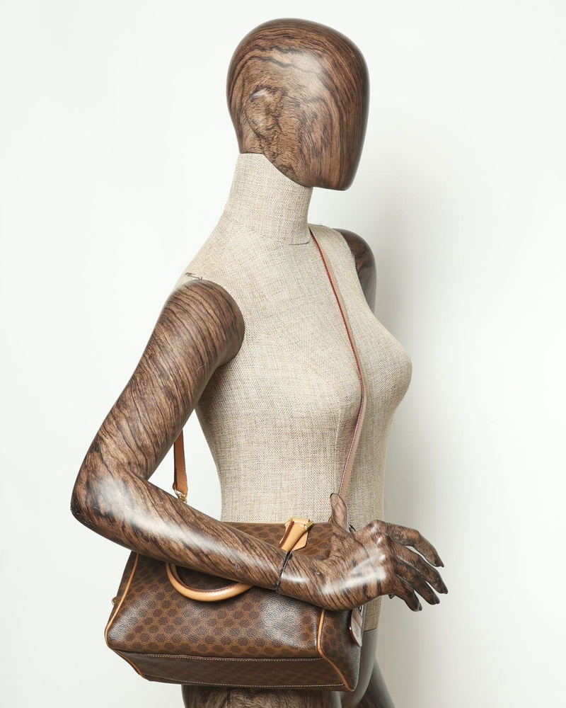 Celine Céline Macadam Bandoulière Boston Bag