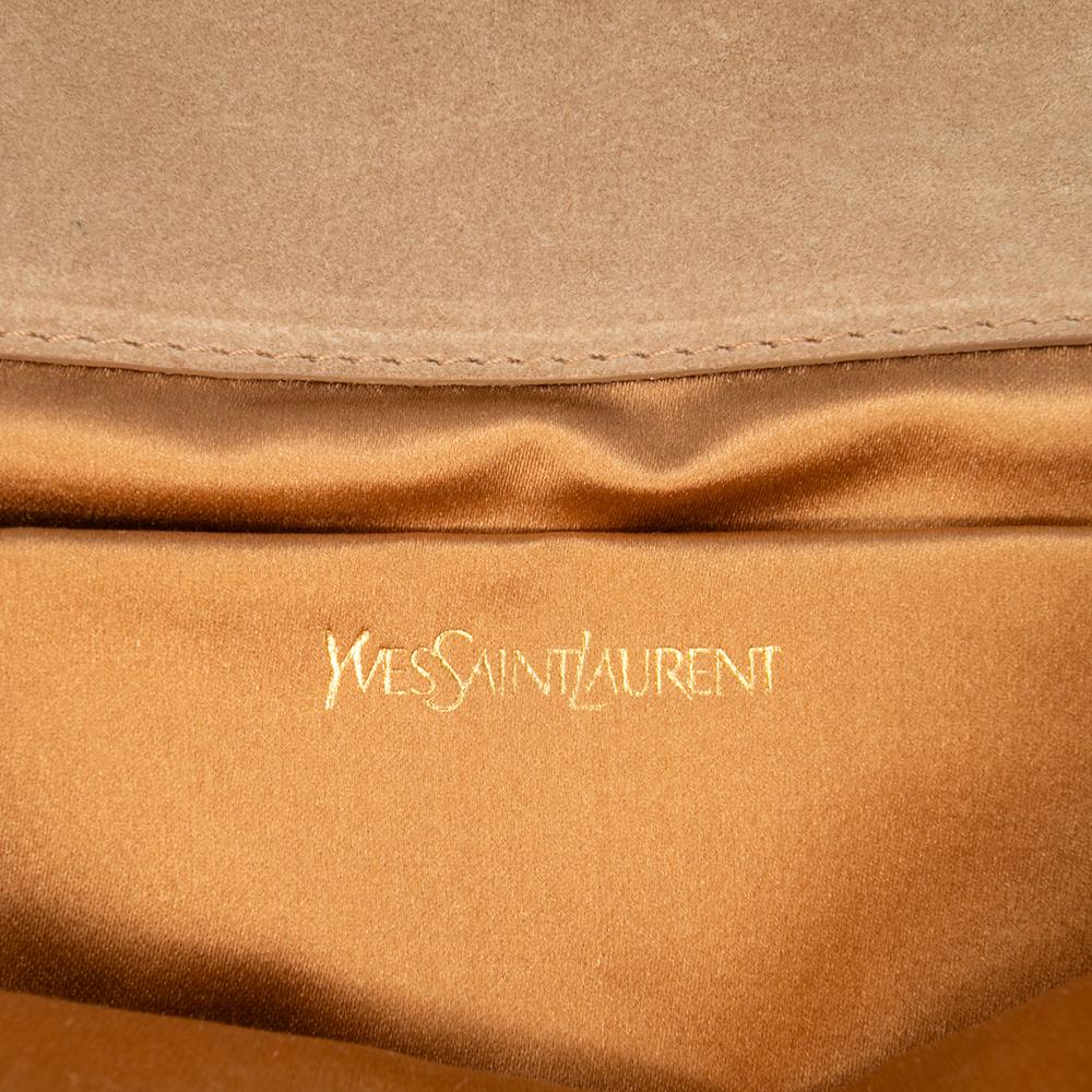 Saint Laurent B Saint Laurent Gold Patent Leather Leather Patent Chyc Ligne Clutch Italy