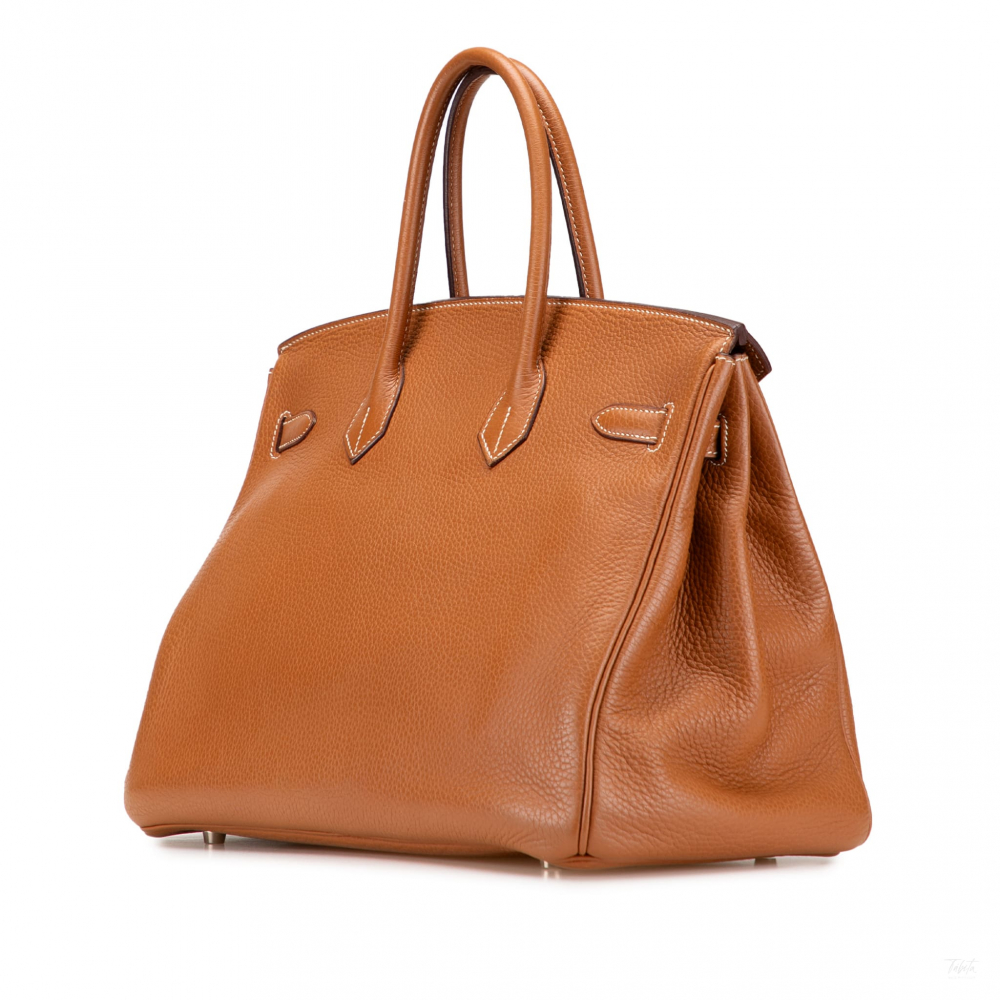 Hermès Birkin 35 Taurillon Clemence Leather Top-handle Bag Gold
