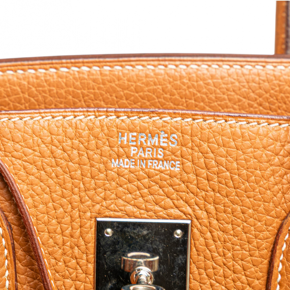 Hermès Birkin 35 Taurillon Clemence Leather Top-handle Bag Gold