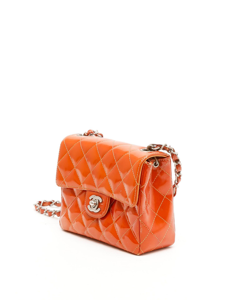 Chanel Classic Square Patent Single Flap Bag