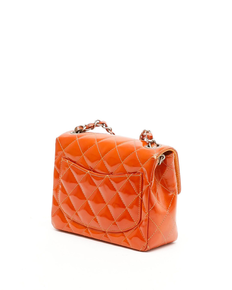 Chanel Classic Square Patent Single Flap Bag