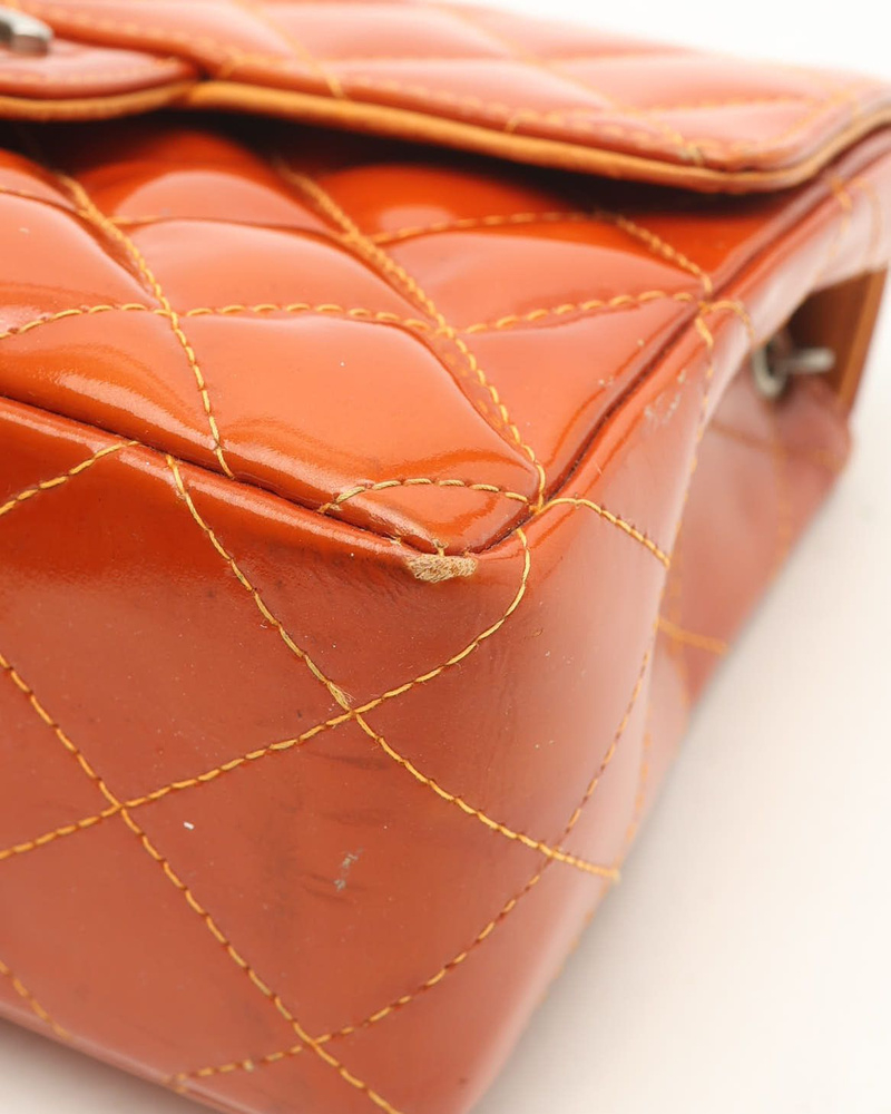 Chanel Classic Square Patent Single Flap Bag