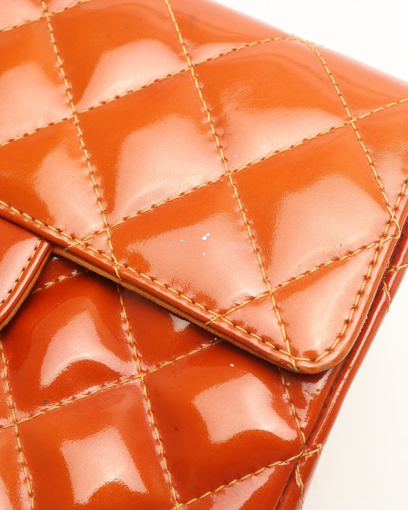 Chanel Classic Square Patent Single Flap Bag