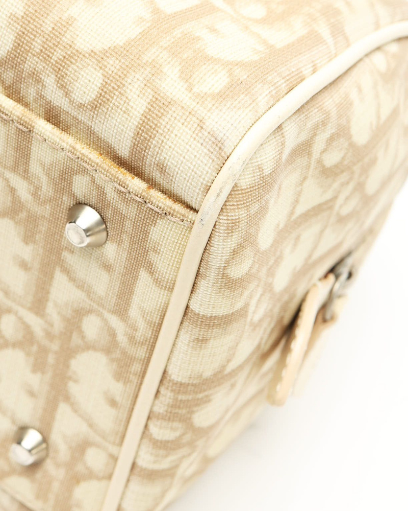 Christian Dior Diorissimo Embroidered Flowers Boston Bag