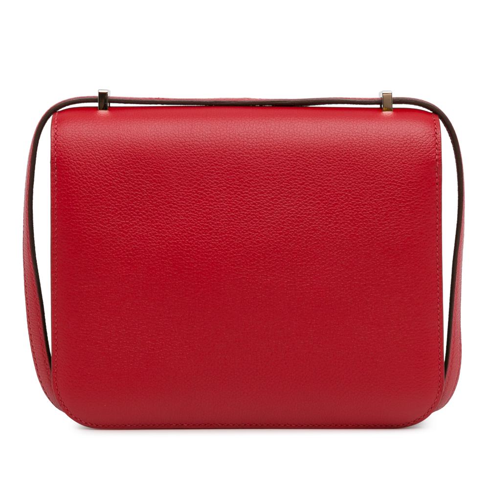 Hermès AB Hermès Red Calf Leather Mini Evercolor Constance 18 France