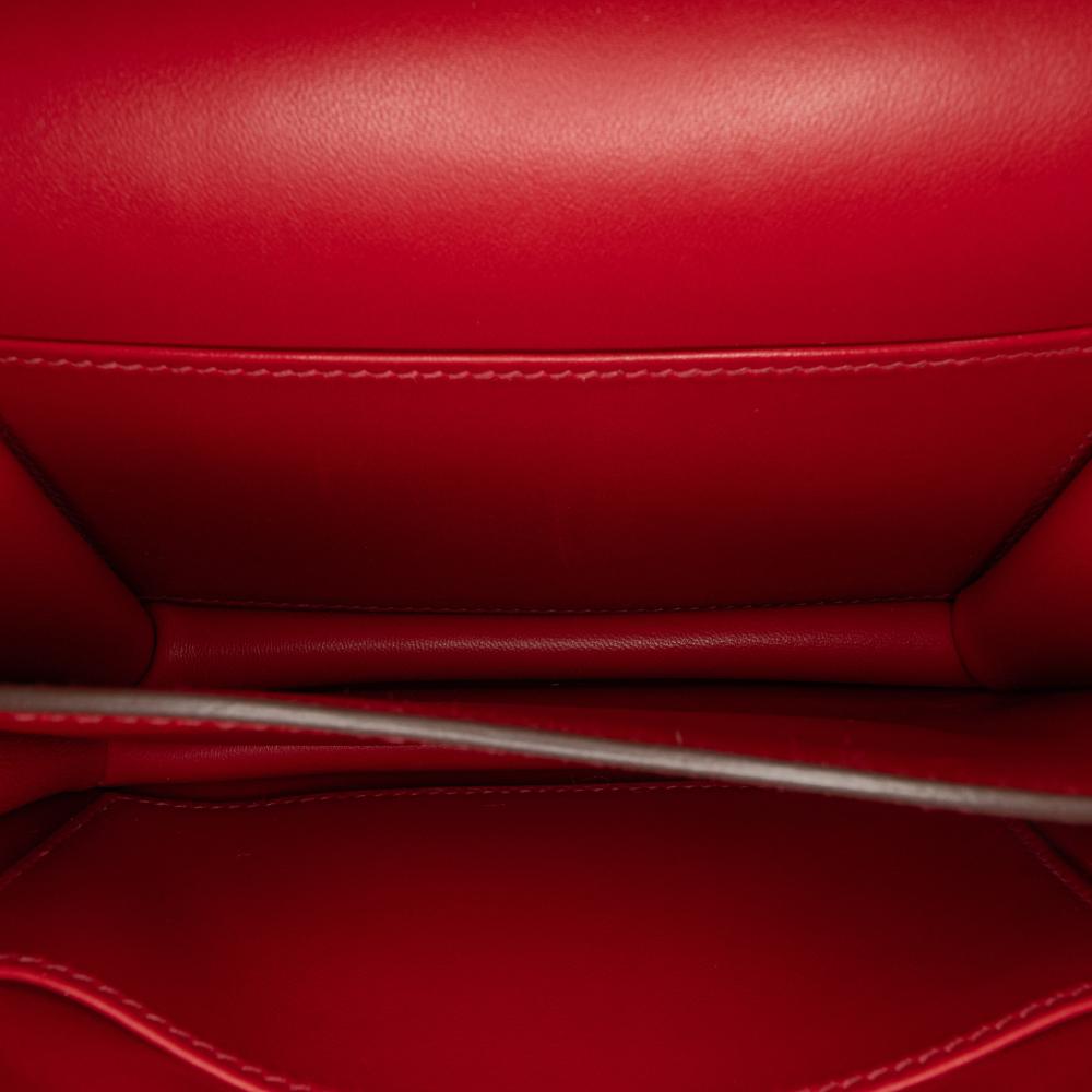 Hermès AB Hermès Red Calf Leather Mini Evercolor Constance 18 France