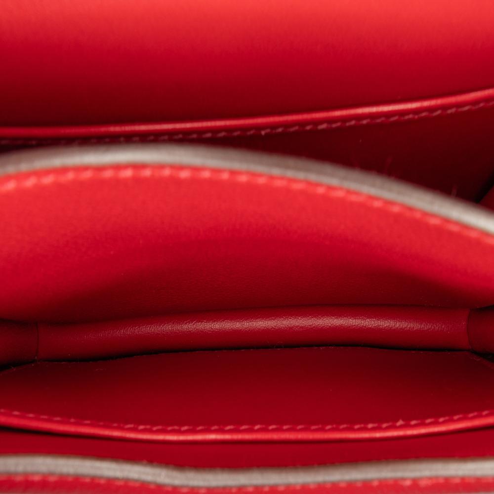 Hermès AB Hermès Red Calf Leather Mini Evercolor Constance 18 France