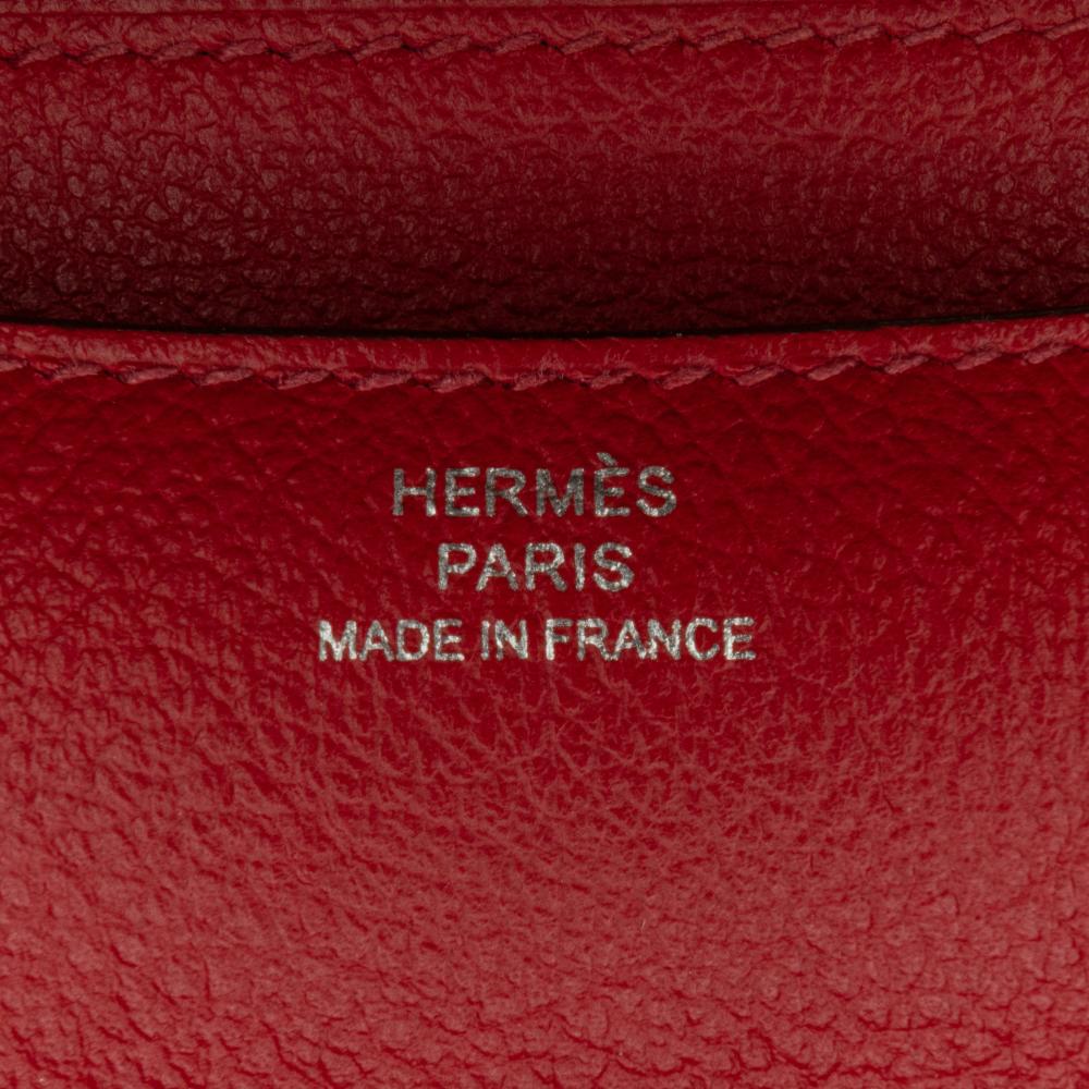 Hermès AB Hermès Red Calf Leather Mini Evercolor Constance 18 France