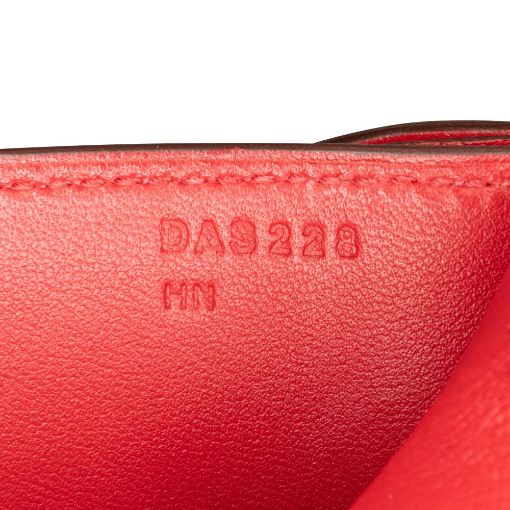 Hermès AB Hermès Red Calf Leather Mini Evercolor Constance 18 France