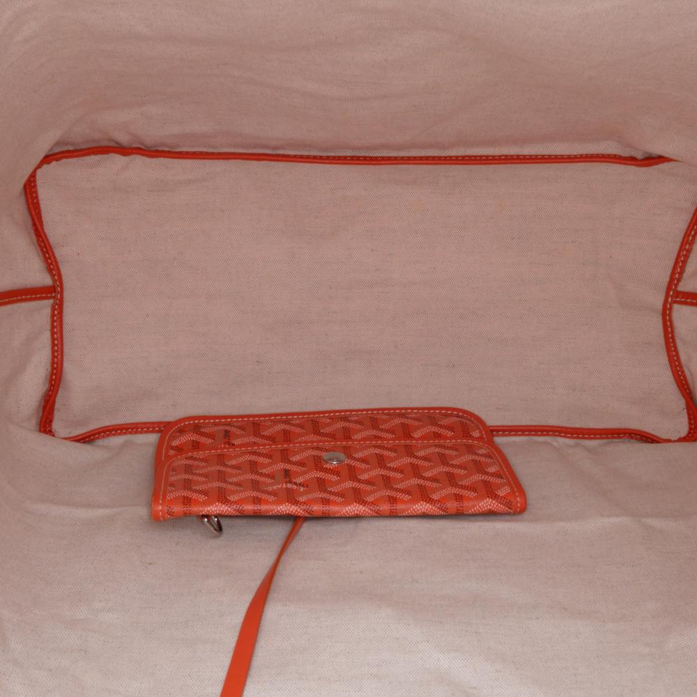 Goyard AB Goyard Orange Coated Canvas Fabric Goyardine Saint Louis GM France