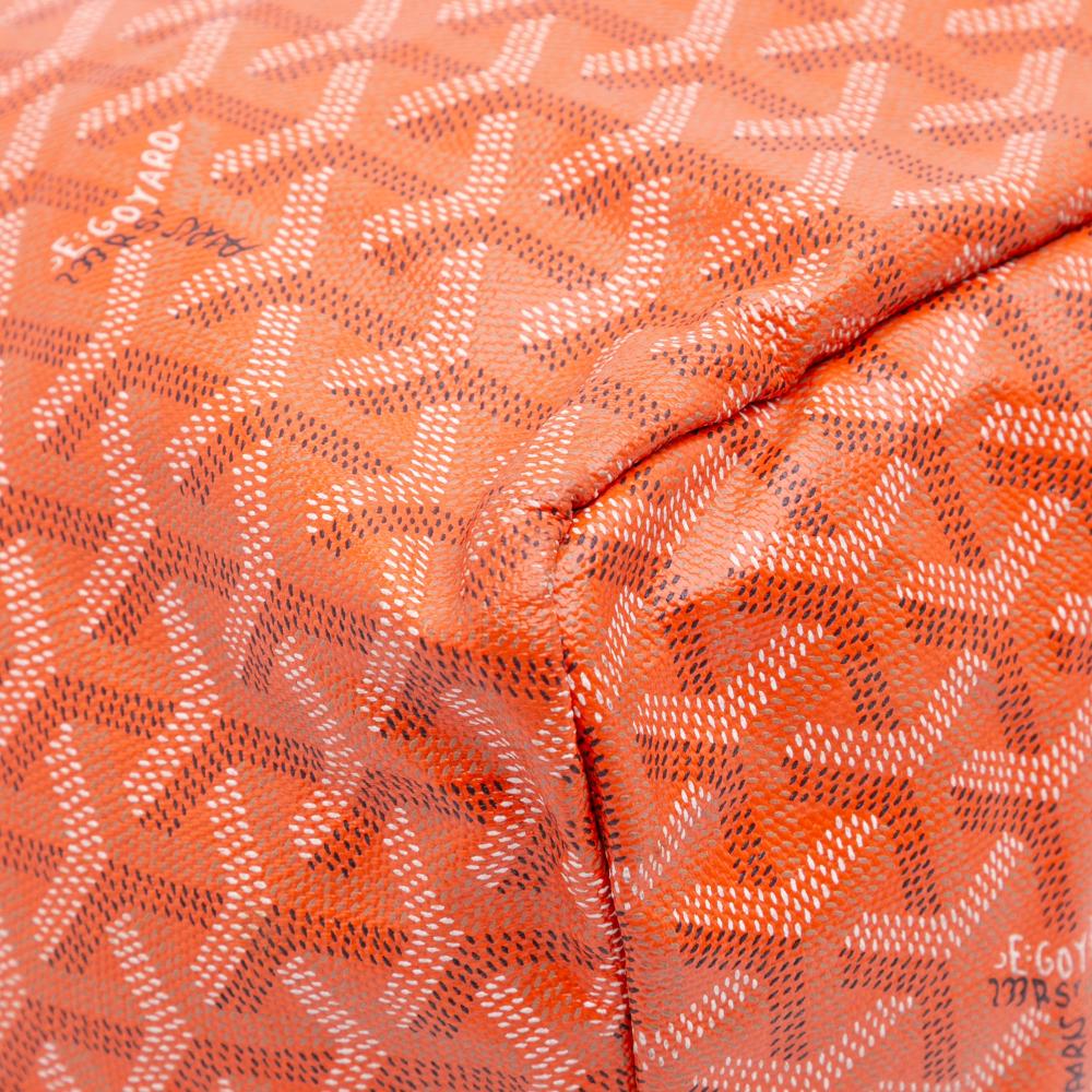 Goyard AB Goyard Orange Coated Canvas Fabric Goyardine Saint Louis GM France