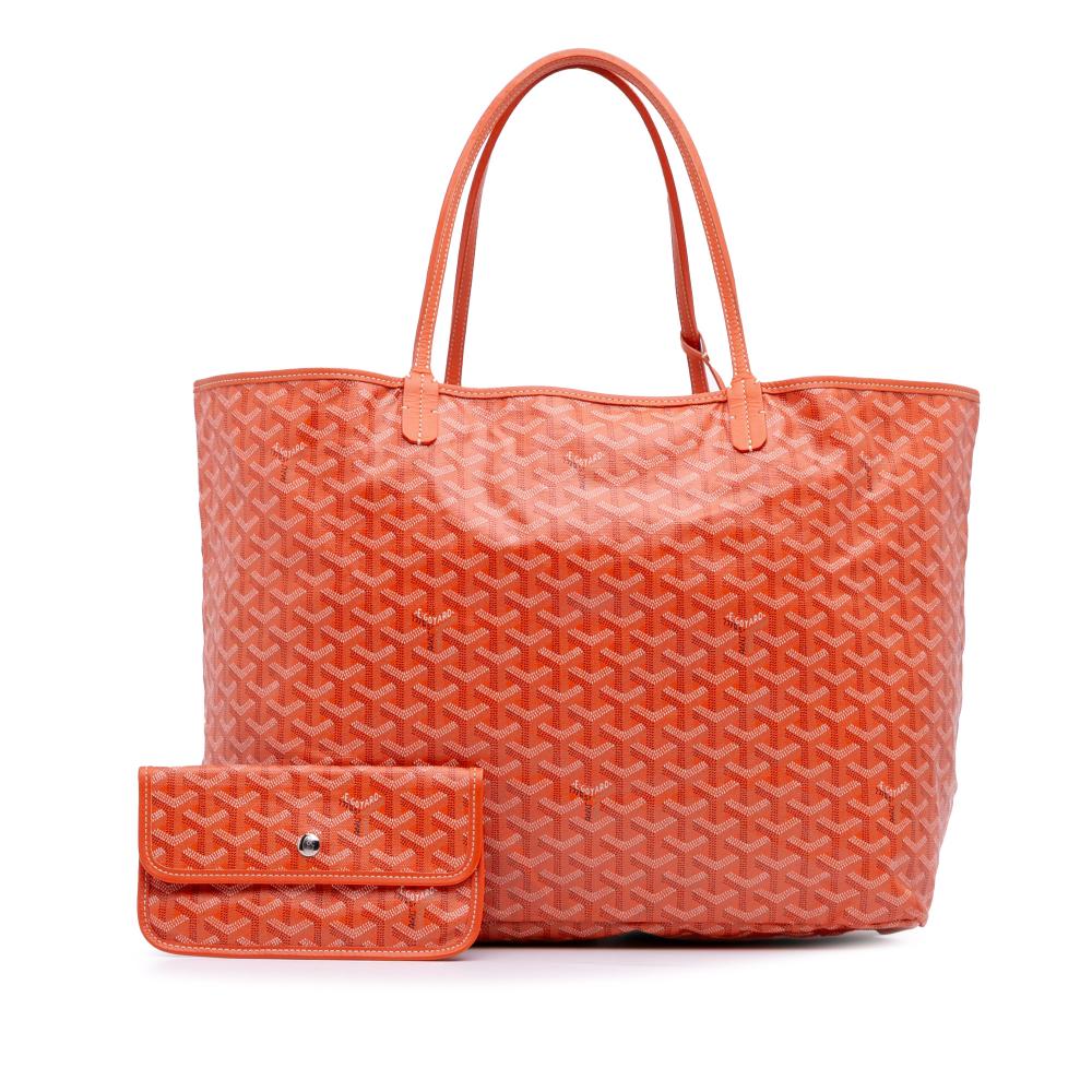 Goyard AB Goyard Orange Coated Canvas Fabric Goyardine Saint Louis GM France
