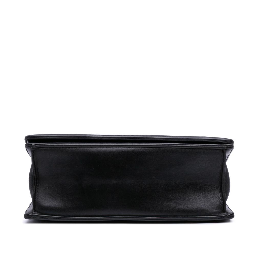 Christian Dior B Dior Black Lambskin Leather Leather Medium Studded Lambskin Diorama Flap Italy