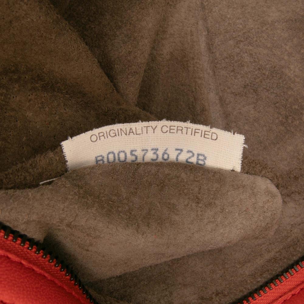 Bottega Veneta B Bottega Veneta Red Nappa Leather Leather Maxi Nappa Intrecciato Convertible Tote Italy