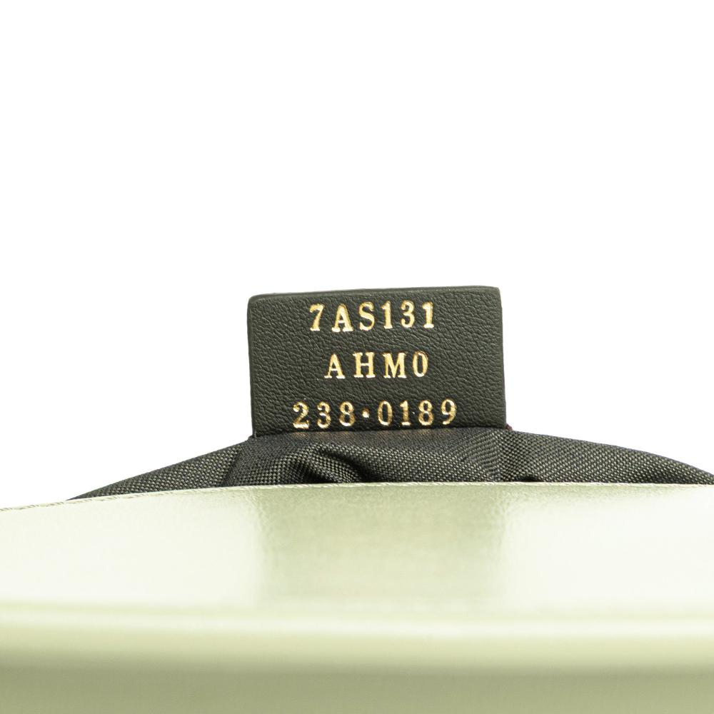 Fendi AB Fendi Green Mint Calf Leather O Lock Phone Pouch Crossbody Italy