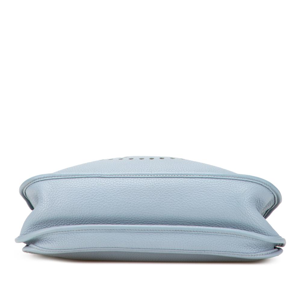 Hermès AB Hermès Blue Light Blue Calf Leather Clemence Evelyne III 33 France
