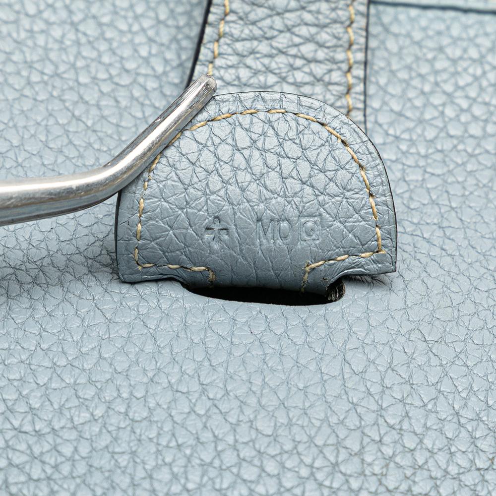 Hermès AB Hermès Blue Light Blue Calf Leather Clemence Evelyne III 33 France