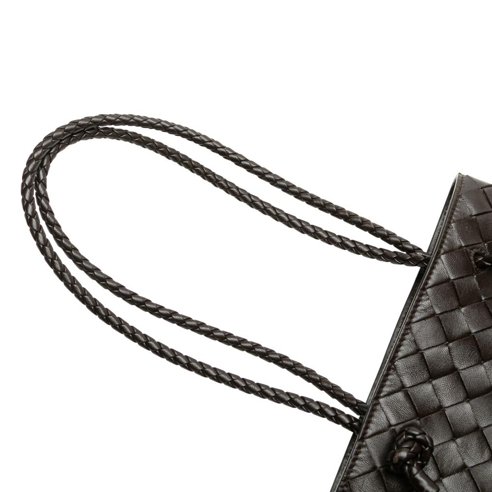 Bottega Veneta AB Bottega Veneta Brown Dark Brown Nappa Leather Leather Mini Nappa Intrecciato Tote Italy