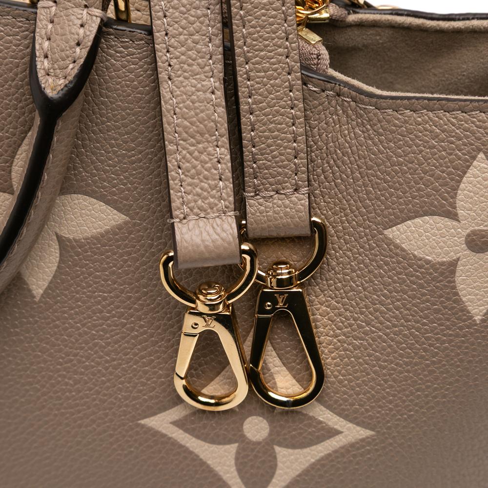 Louis Vuitton B Louis Vuitton Brown Taupe Calf Leather Bicolor Monogram Empreinte Giant Petit Palais Spain