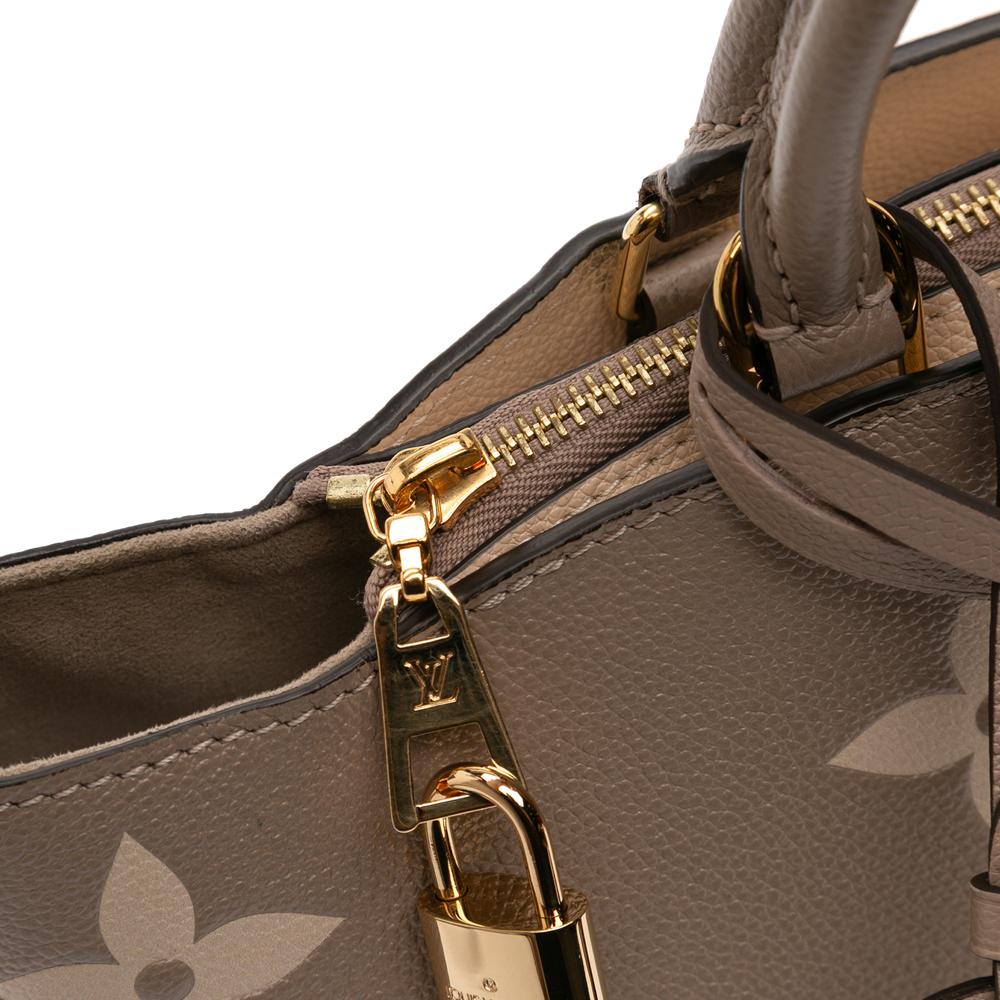 Louis Vuitton B Louis Vuitton Brown Taupe Calf Leather Bicolor Monogram Empreinte Giant Petit Palais Spain