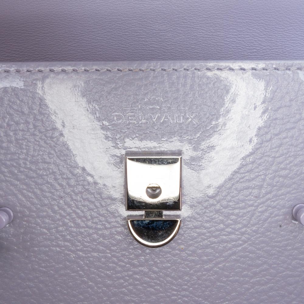 Delvaux B Delvaux Purple Lilac Patent Leather Leather Micro Patent Tempete Satchel France