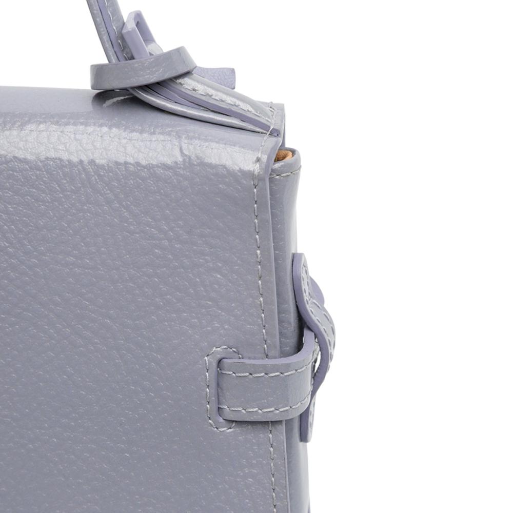 Delvaux B Delvaux Purple Lilac Patent Leather Leather Micro Patent Tempete Satchel France