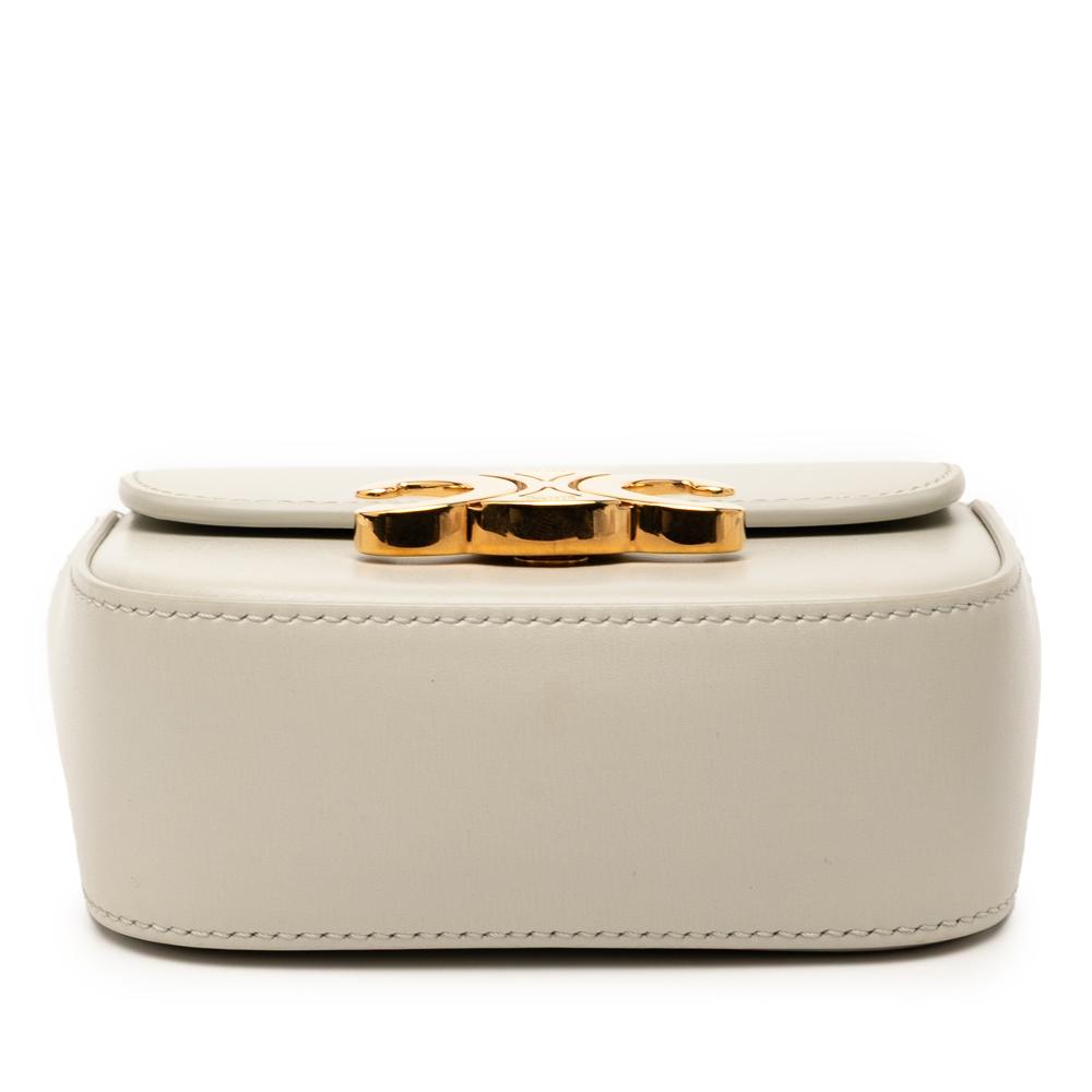 Celine AB Celine Brown Light Beige Calf Leather Mini skin Claude Crossbody Italy