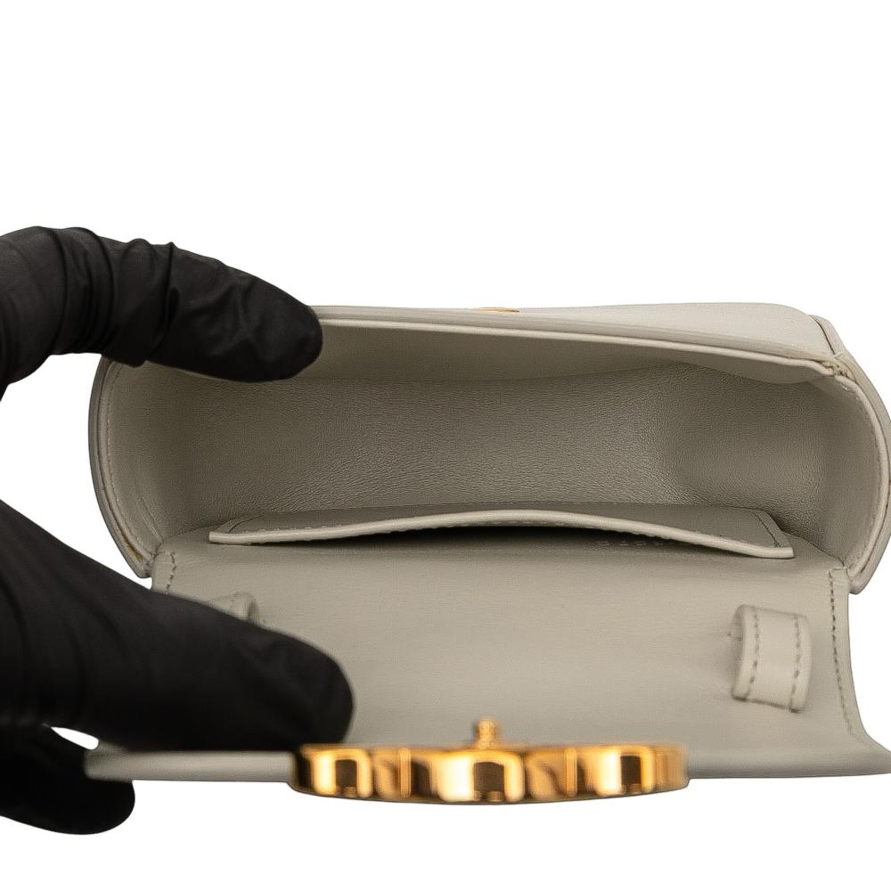 Celine AB Celine Brown Light Beige Calf Leather Mini skin Claude Crossbody Italy