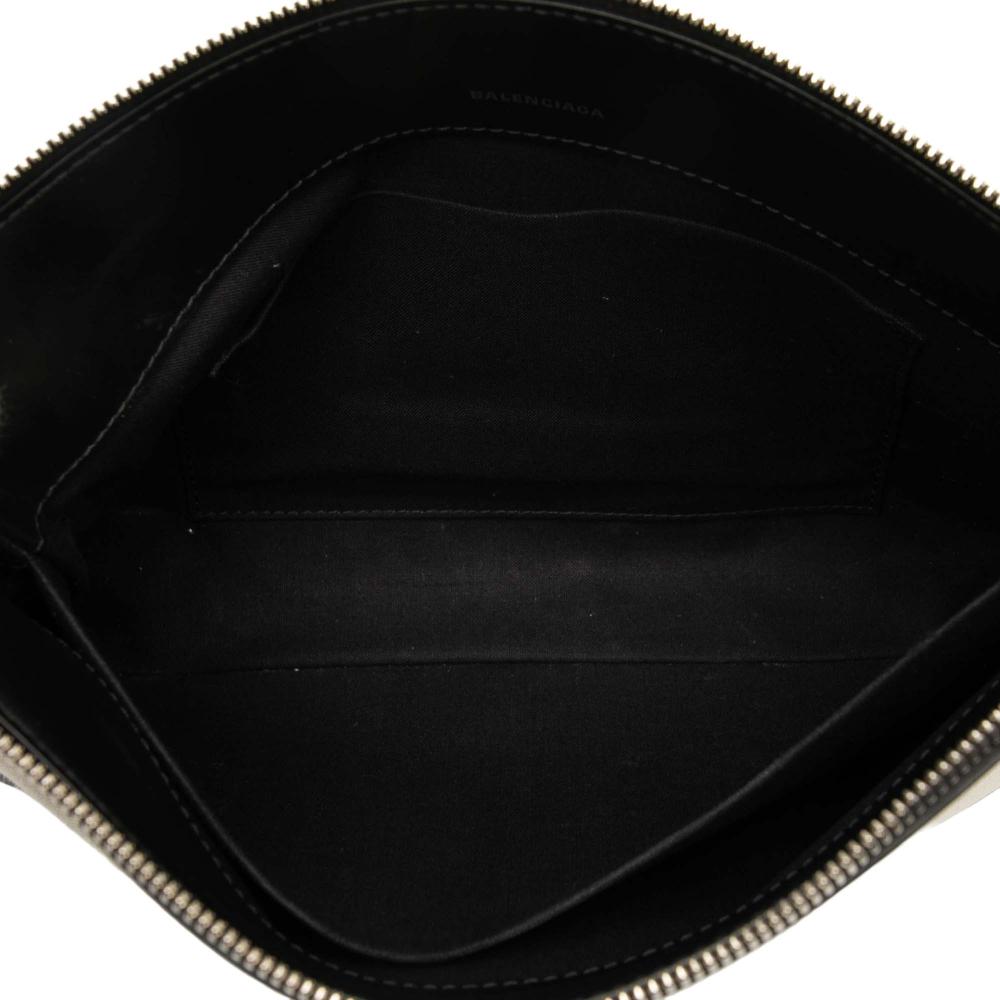 Balenciaga B Balenciaga White Canvas Fabric Navy Crossbody Italy