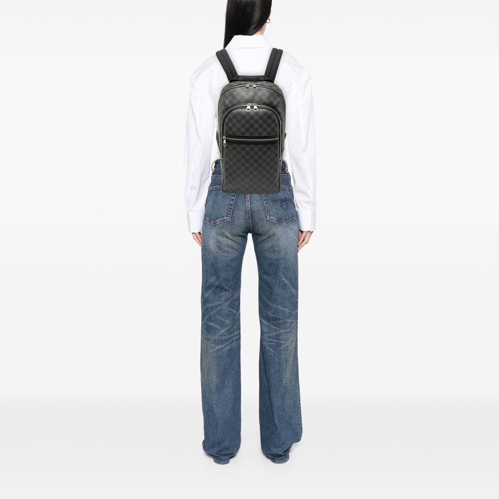 Louis Vuitton B Louis Vuitton Black Damier Canvas Fabric Damier Graphite Michael France