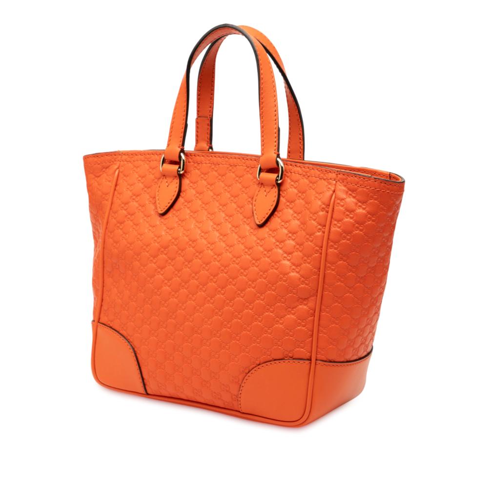 Gucci AB Gucci Orange Calf Leather Small Microguccissima Bree Satchel Italy