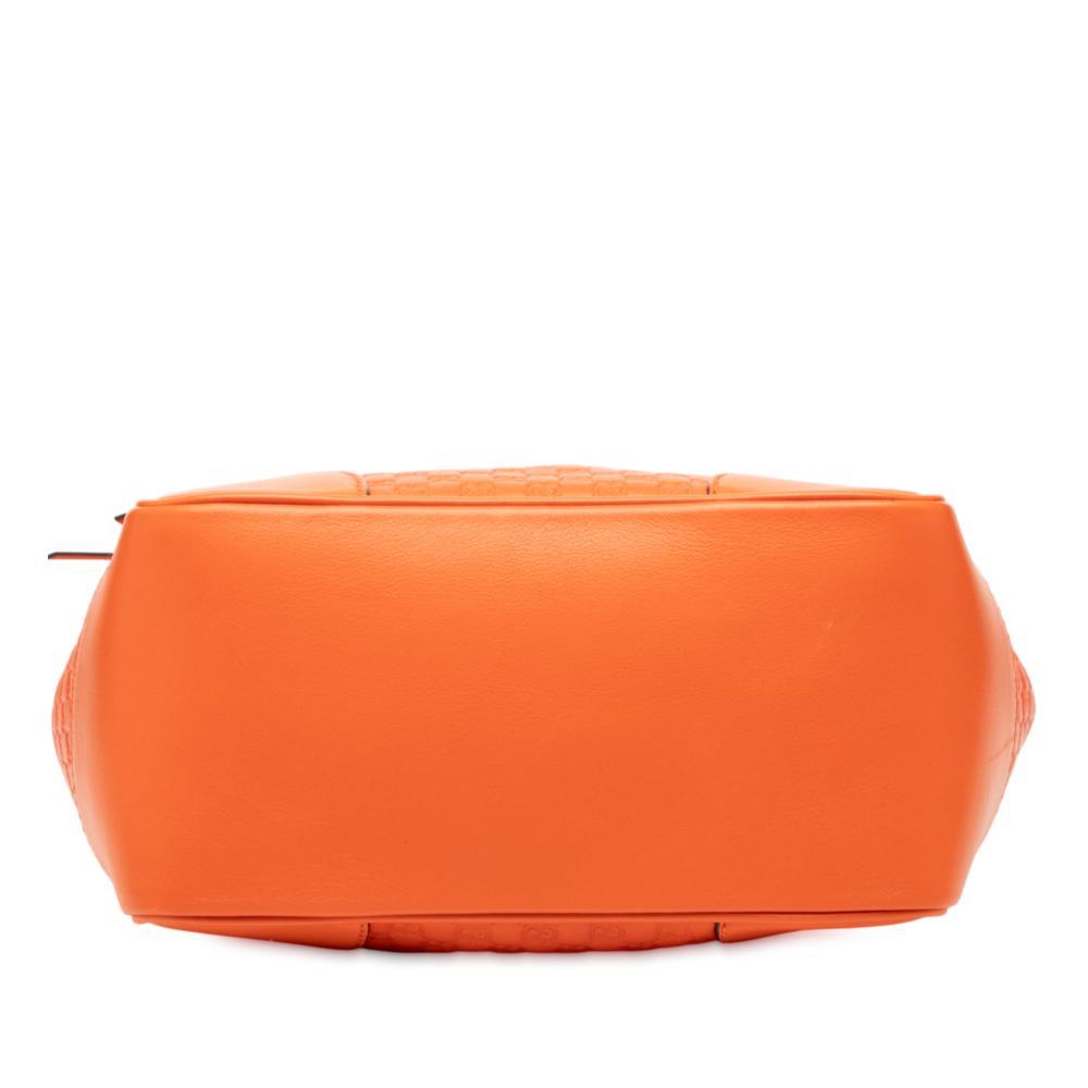 Gucci AB Gucci Orange Calf Leather Small Microguccissima Bree Satchel Italy