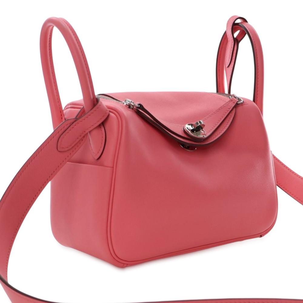 Hermès AB Hermès Pink Blush Calf Leather Mini Swift Lindy 20 France