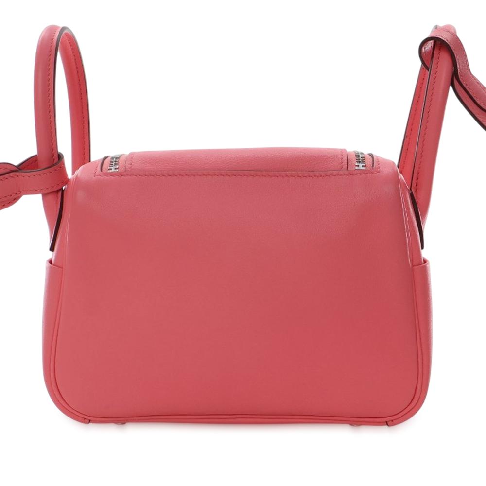 Hermès AB Hermès Pink Blush Calf Leather Mini Swift Lindy 20 France
