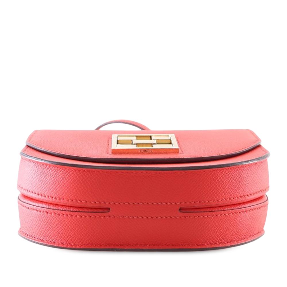 Hermès AB Hermès Red Calf Leather Epsom Mosaique Au 24 17 France