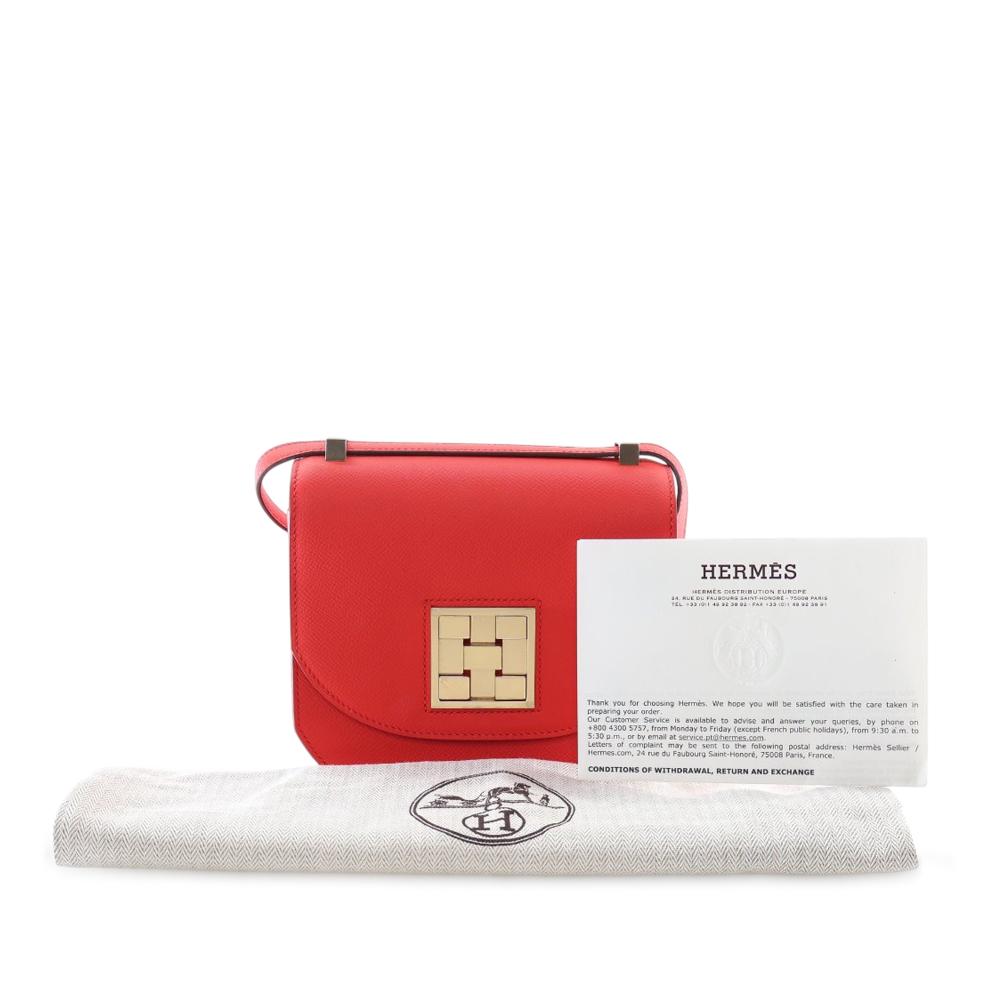 Hermès AB Hermès Red Calf Leather Epsom Mosaique Au 24 17 France
