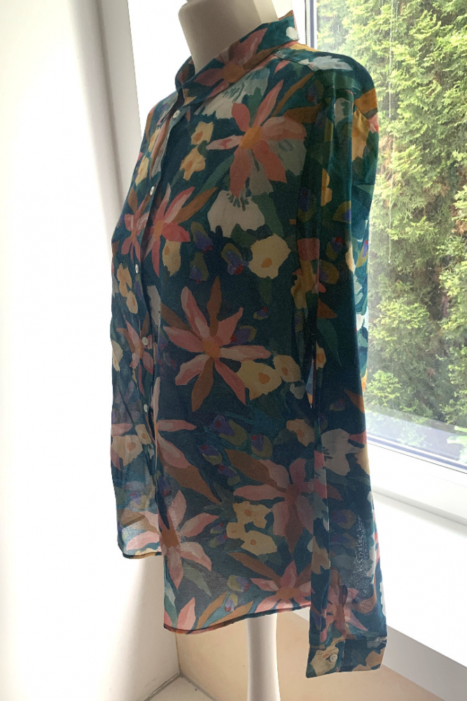 Sézane Chemise 'Pierro', Imprimé Amarilys, mit Seidenanteil *Neu*