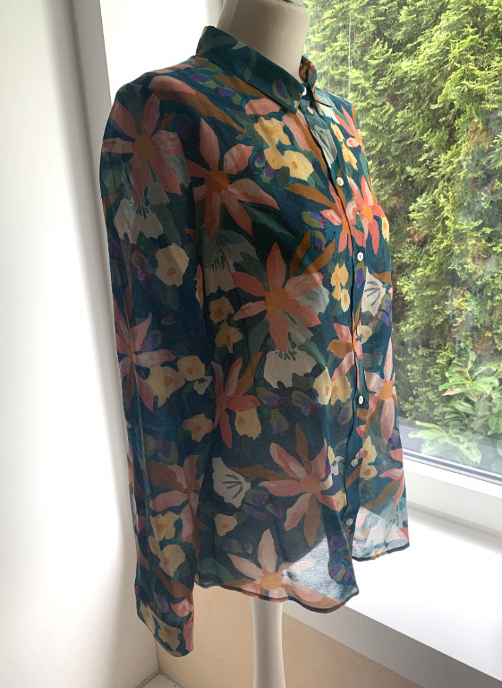 Sézane Chemise 'Pierro', Imprimé Amarilys, mit Seidenanteil *Neu*