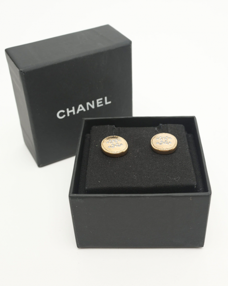 Chanel Coco Mark Rhinestone Earrings