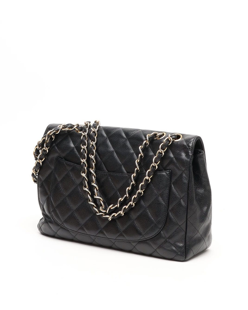 Chanel Classic Jumbo Caviar Single Flap Bag